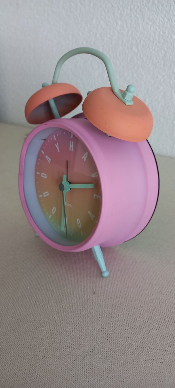 Sveglie: Glockenwecker in Farbe pink orange mint, Durchmesser 11.5cm – Usato da Thun venduto da Nordkapp 1