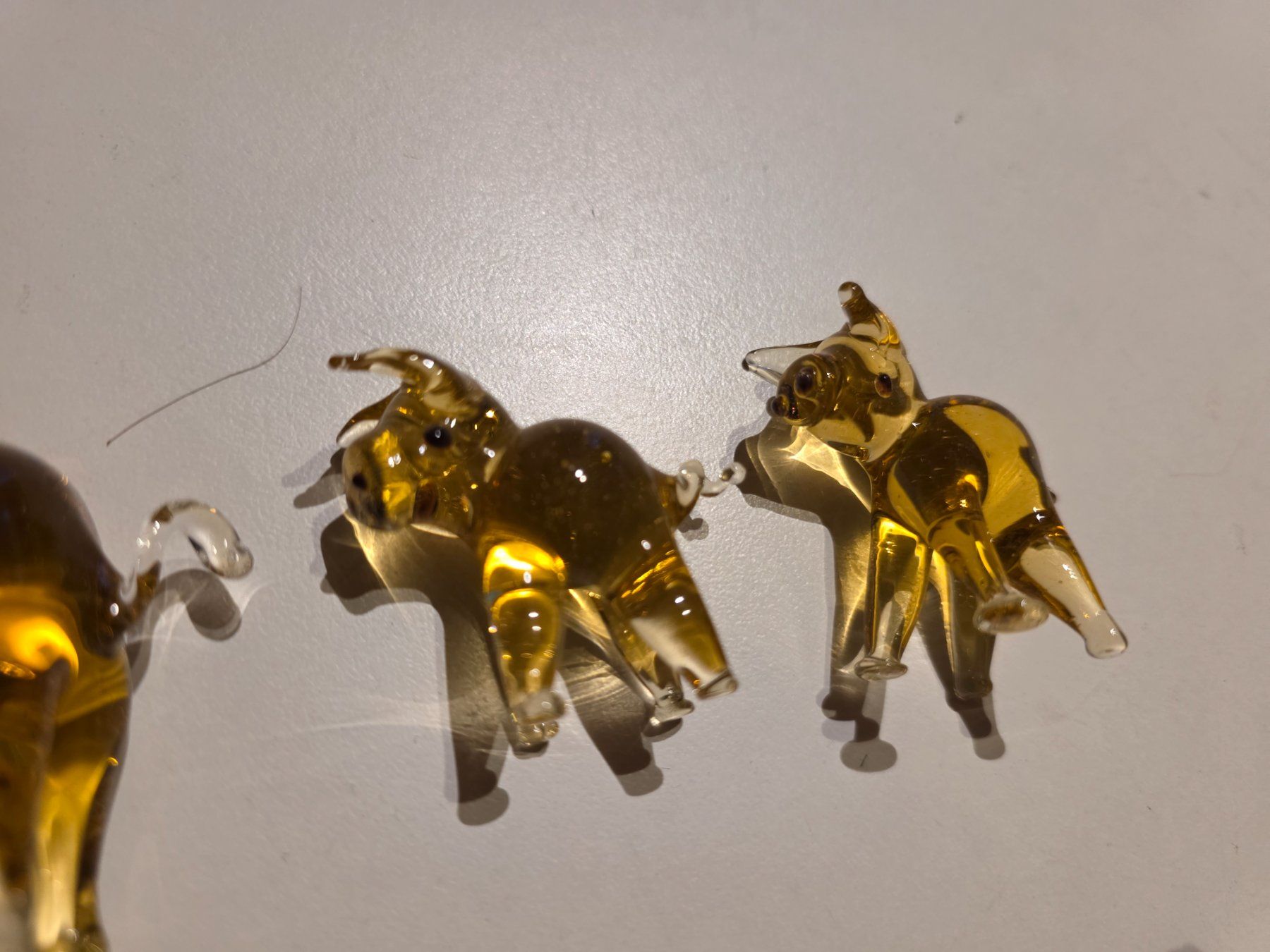 Statuette: 3 gelbe Glas Figuren Tiere – Usato da Walterswil BE venduto da Lonitti 3