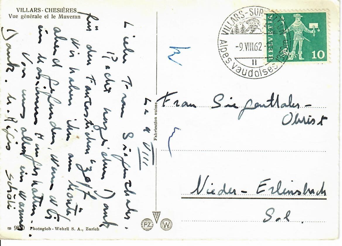 Cartoline postali: Villars - Chesières – Usato da Hochdorf venduto da Ziegel-16 1