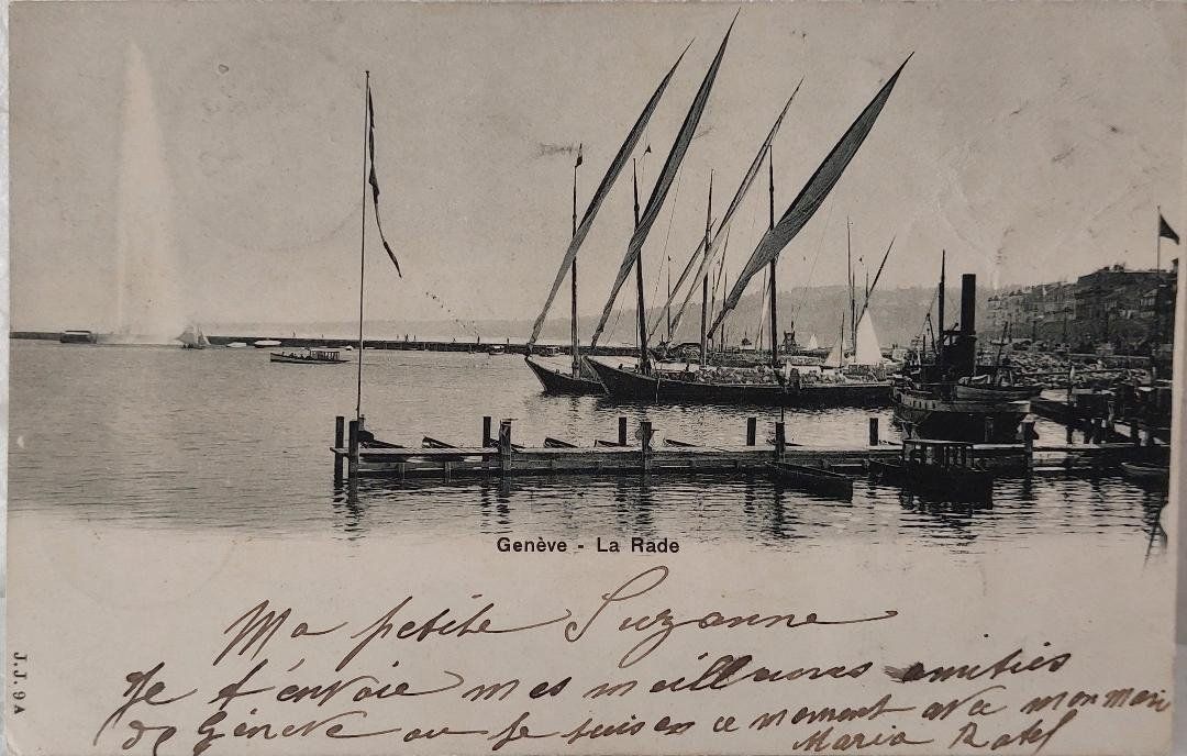 Cartoline postali: GENÈVE - La Rade - 1902 – Usato da Delémont venduto da Domdom1
