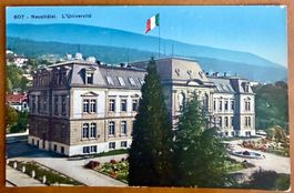 Neuchâtel - L'université - Belle carte ancienne