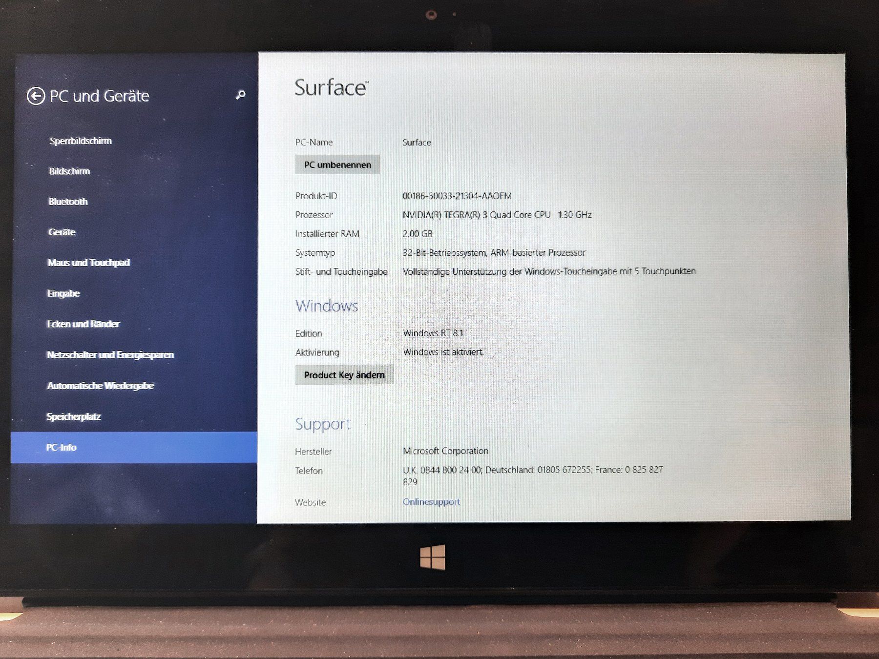Microsoft Tablettes PC: Microsoft Surface RT 32 – D'occasion à Schöfflisdorf par Lem1 1