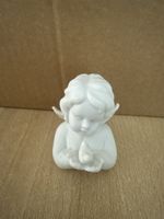 Kleine Engelsfigur weiss Keramik Figur Dekoration