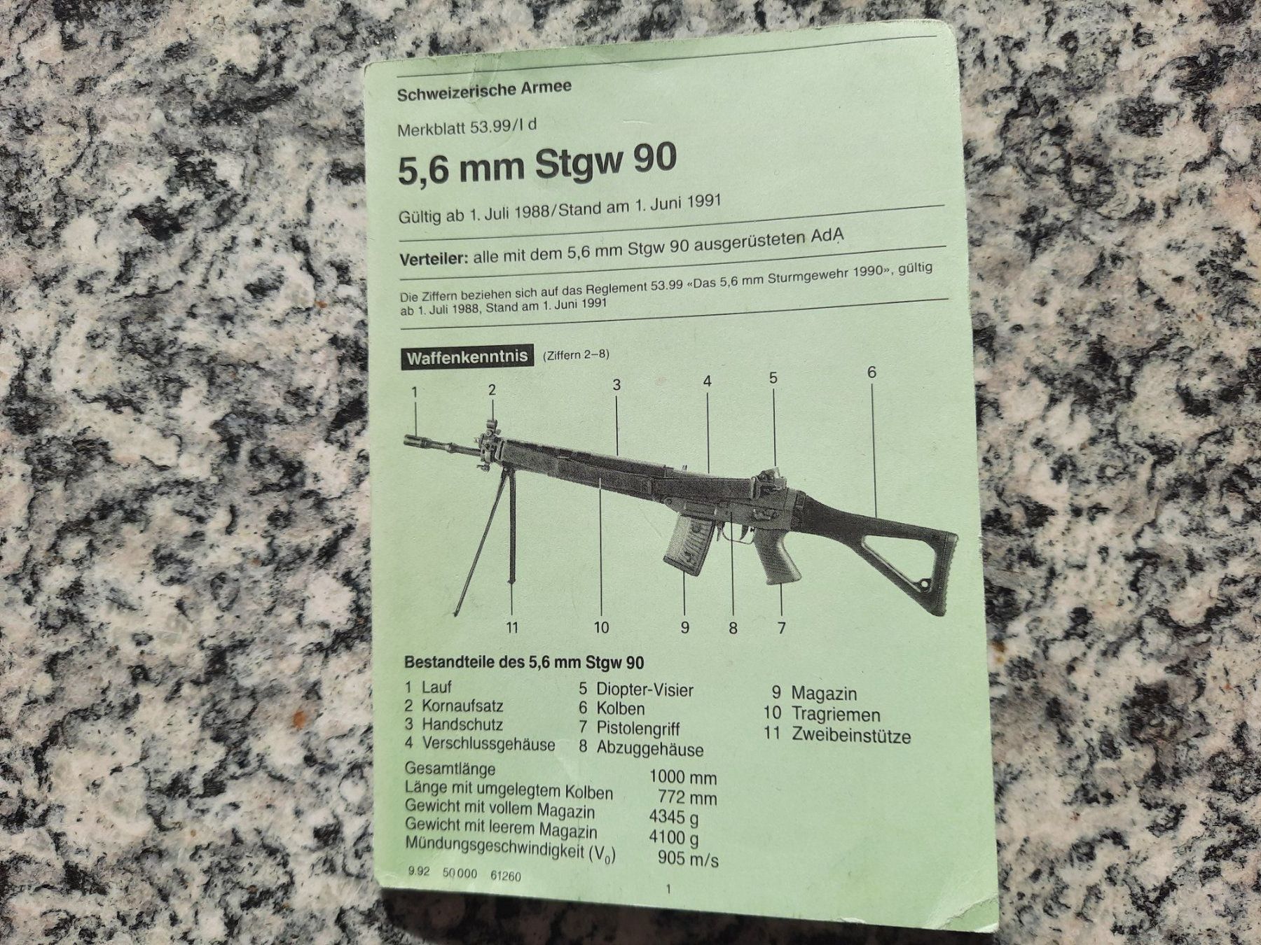 Libri: 5,6 mm Stgw 90 – Usato da Ruswil venduto da Sammlergeist