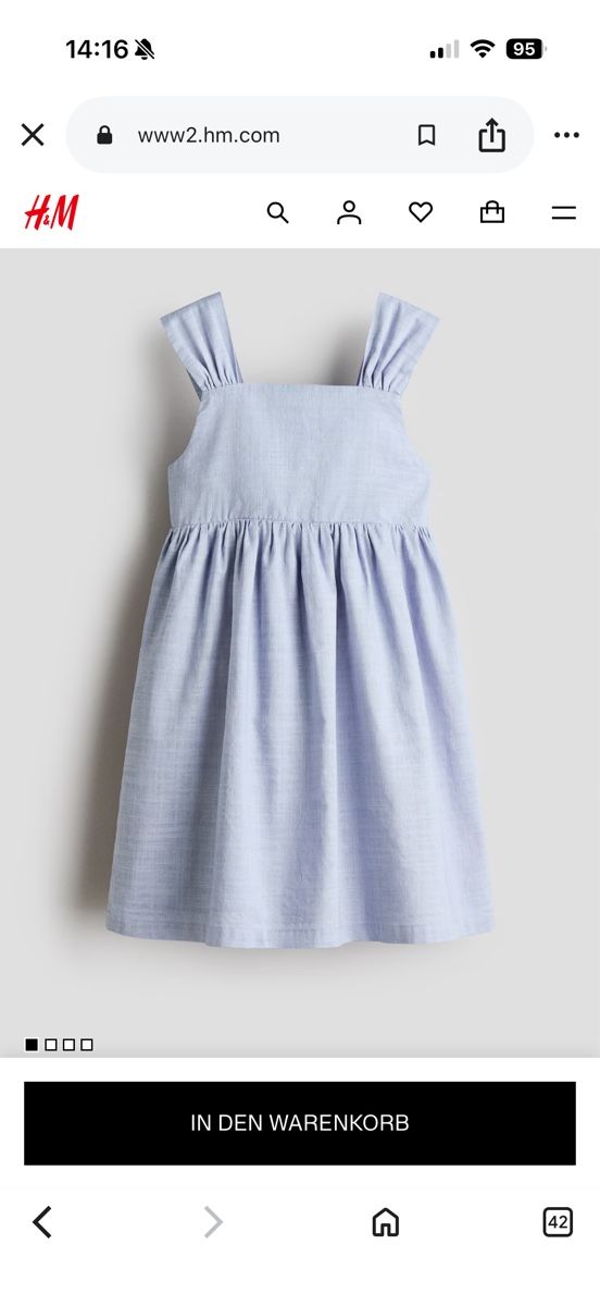 H&M Vestiti & Gonne: H&M Sommerkleid, hellblau, Grösse 134, neu – Nuovo e nell'imballaggio originale da Hausen AG venduto da kam_7mp5