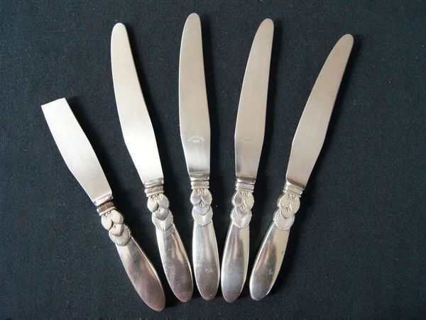 Messer: Georg Jensen "Cactus" 4 Messer Sterling – Gebraucht aus Geroldswil von ARTEFACTO