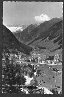 Göschenen Dorfansicht mit Dammagletscher Feldpoststempel