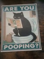 Affiche chat noir drôle - décoration murale originale!