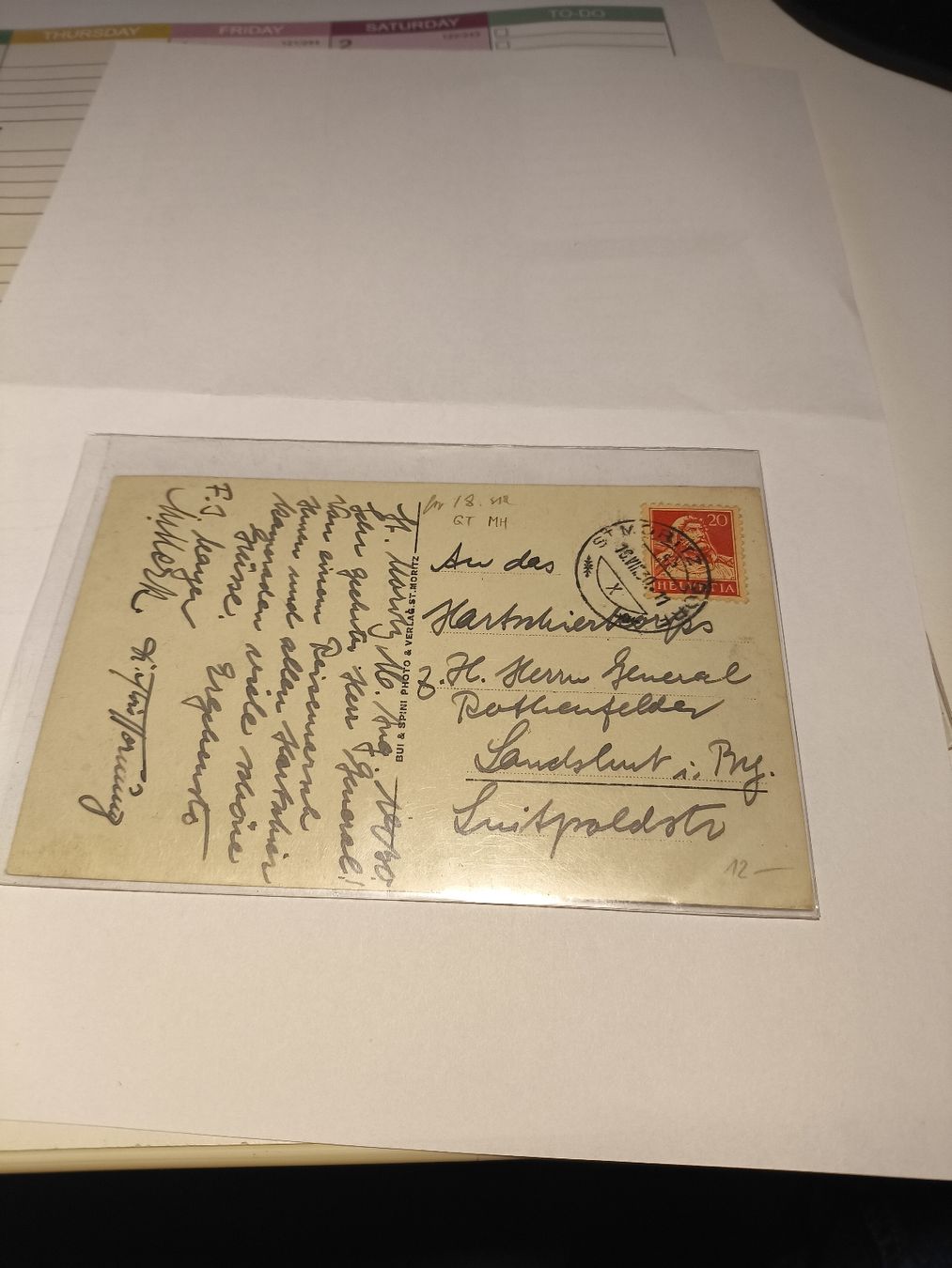 Cartoline postali: Cartolina antica St. Moritz Dorf,  – Usato da Pollegio venduto da pizzacarlo 1