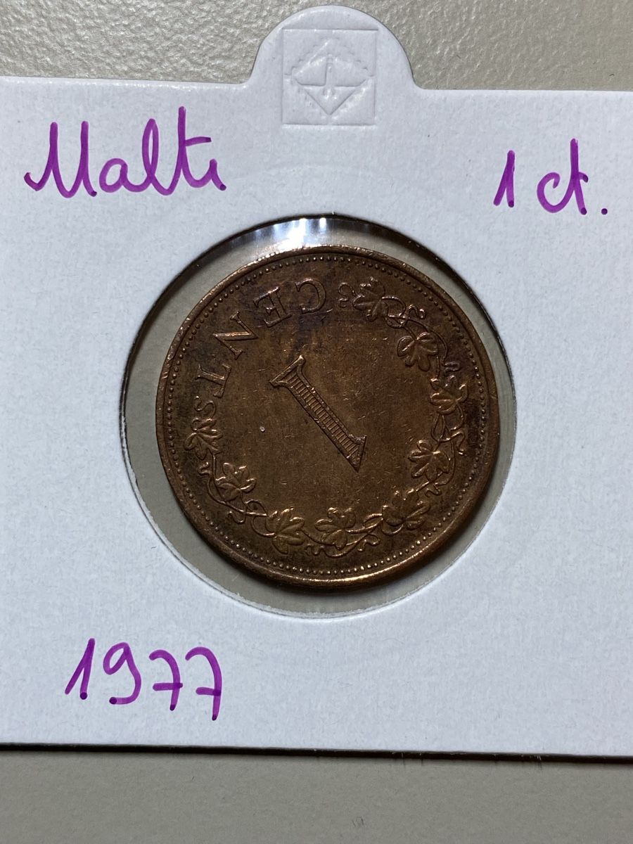 Tutti le monete: Malte - 1 centime - 1977 – Usato da Payerne venduto da Mike1682