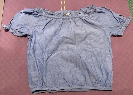 Blaues H&M Carmen-Oberteil
