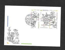 FDC Serie 966 - 970 Fünferblock ET Genève 9.3.1999