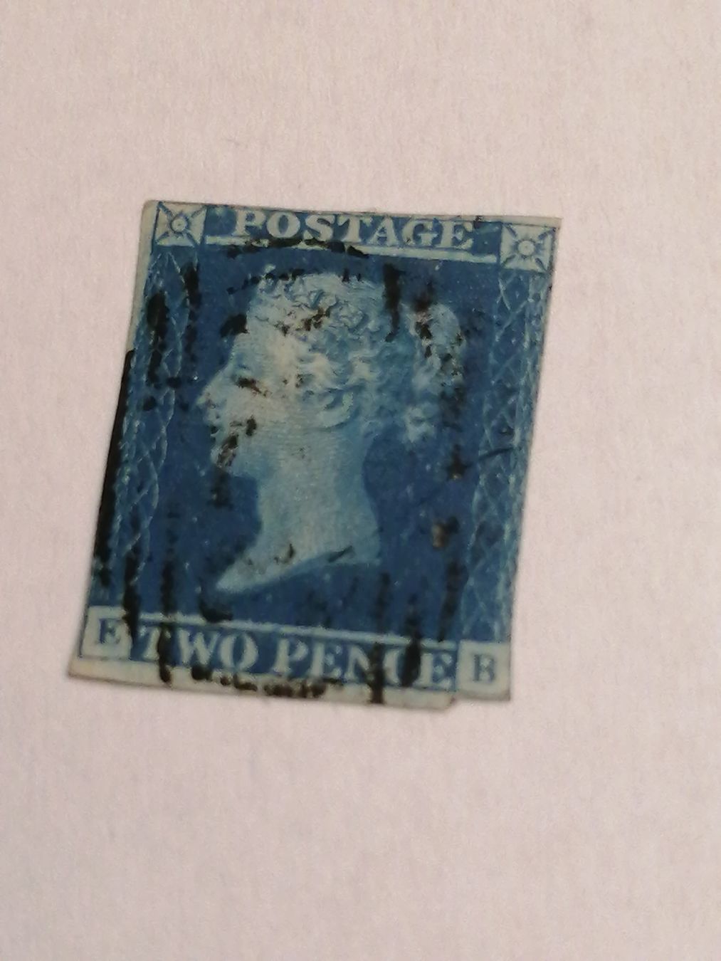 Alle Briefmarken: Two Pence Blue 1841, Platte 3  – Gebraucht aus Happerswil von tschergi