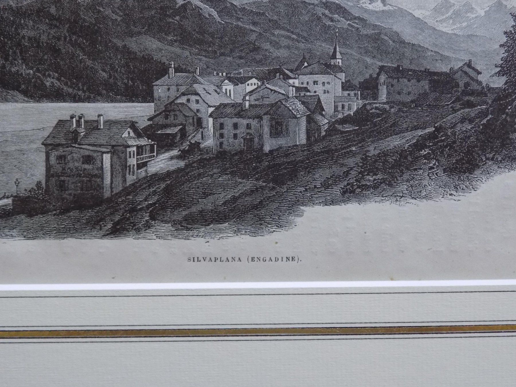 Incisioni: Silvaplana Engadin im Passepartout – Usato da Risch venduto da Antikfee 2