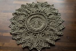 Handmade Round Jute Rug, Boho Chic Home Decor