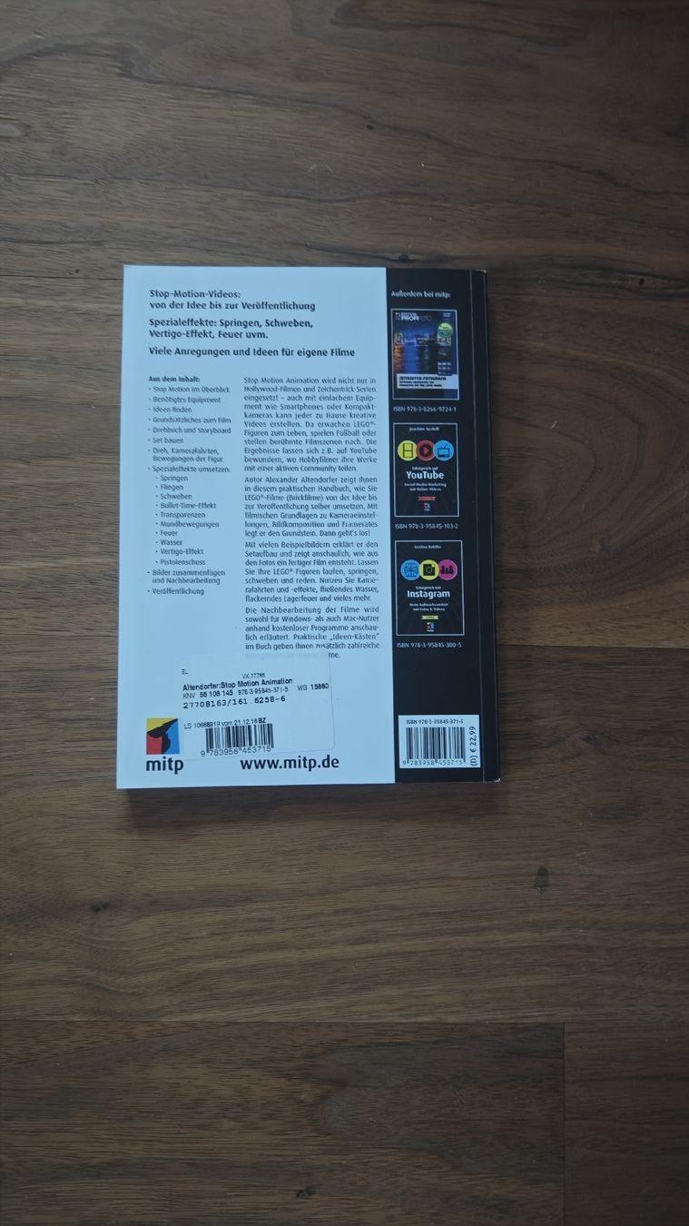 Libri: Stop Motion Animation Buch – Usato da Jona venduto da Kapuzinermoench 1