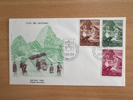 Vatikan Briefmarken-Brief, Weihnachten 1965, Rarität!