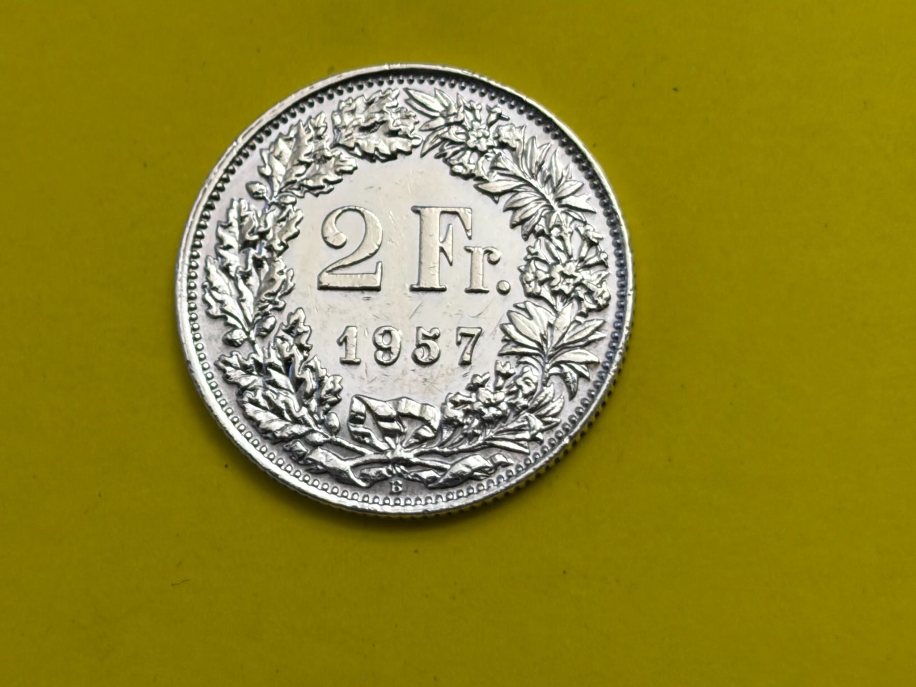 Alle Münzen: 2 Fr. 1957 sehr gut erhalten – Gebraucht aus Kräiligen von wolle2101