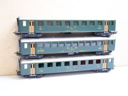 HAG BLS 3 x Personenwagen H0