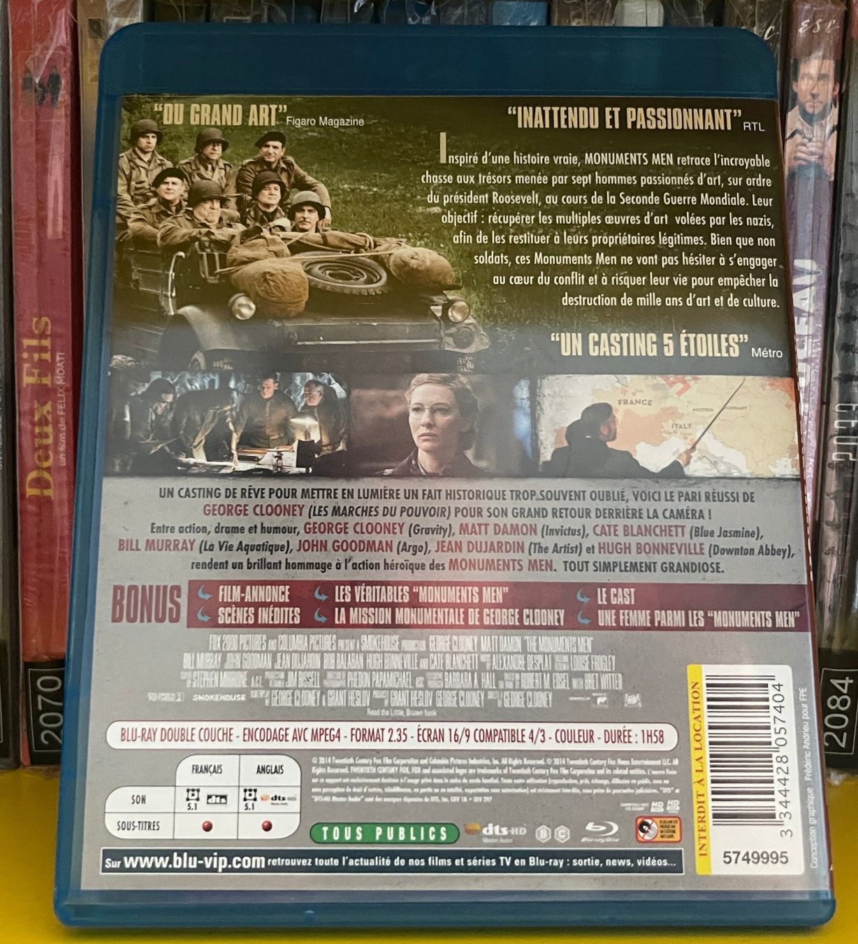 Tous les DVDs: Monuments Men (2014) - Blu-ray – D'occasion à Semsales par __Florian__ 2