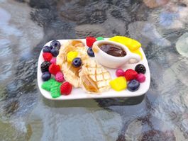 Handmade Waffeln mit Beeren Teller