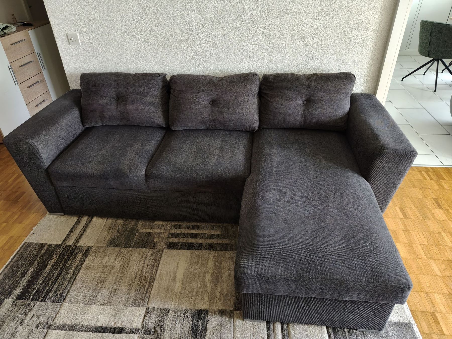 Sofas: Schlafsofa Ecksofa Jysk Vejlby grau Stoff Ecksofa – Gebraucht aus Thun von ste_qd62
