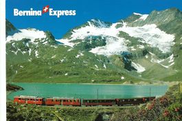 Rhätische Bahn:  Bernina Express mit Stempel 02. Aug. 1996