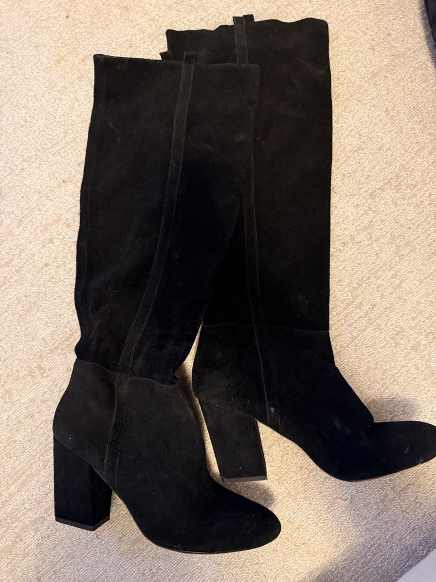 Zara Scarpe da donna: Zara Basic Wildlederstiefel, Schwarz, Grösse 41 – Usato da Zürich venduto da dun_k7s7
