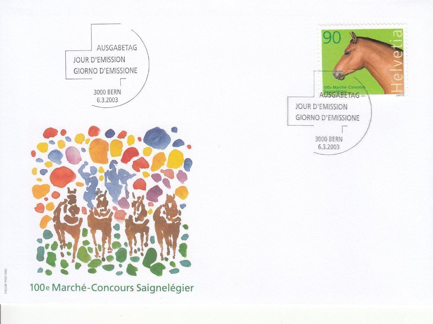 Tutti i francobolli: SBK 1080 - 1083, 4 FDC 2003 – Usato da Bürglen TG venduto da StampGraf 3