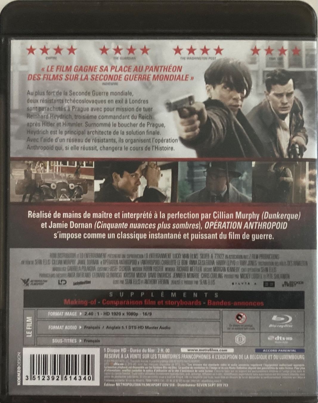 Tutti i DVDs: OPÉRATION ANTHROPOID – Usato da Poliez-Pittet venduto da Newtown-Records 1