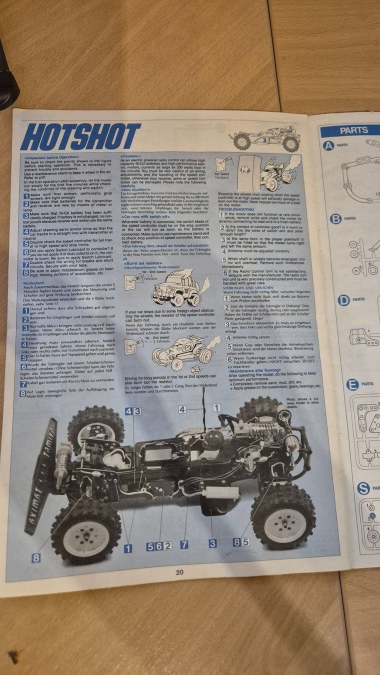 Tamiya Modellismo RC: Original RC Tamiya HOT SHOT Bauanleitung – Usato da Bichelsee venduto da mimis7772 3