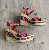 NINE WEST Keilabsatz Sandalen mehrfarbig Grösse 37 neuwertig