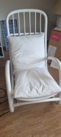 Schaukelstuhl weiss / Shabby Chic mit Kissen