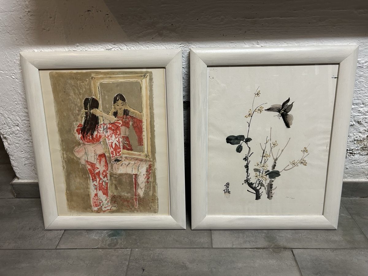 Foto & Immagini: Zwei gerahmte japanische Bilder – Usato da Zürich venduto da Nnnn161