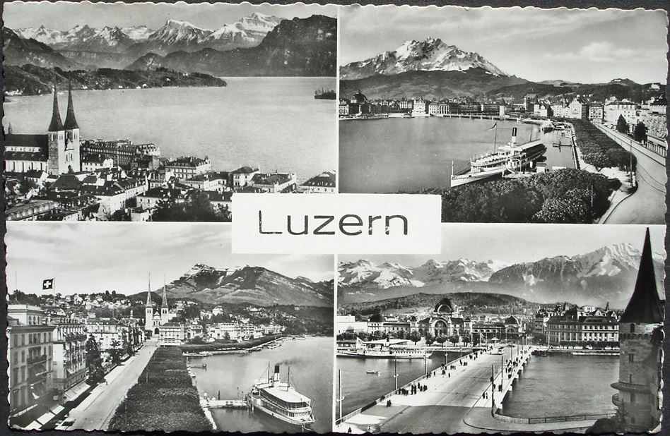 Ansichtskarten: LUZERN 4 Ansichten, Dampfschiff – Gebraucht aus Jona von philajona