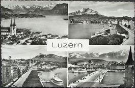 LUZERN 4 Ansichten, Dampfschiff