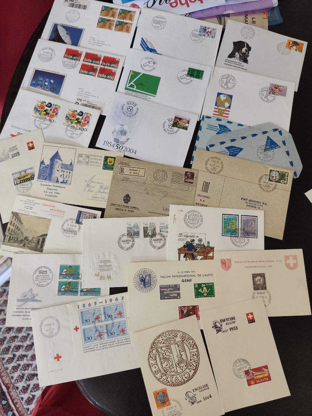 Tutti i francobolli: lot suisse FDC courrier postal chargé oblitérations – Usato da Moléson-s-Gruyères venduto da Greg2707