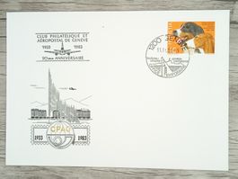 TR17 Enveloppe + Timbre Suisse 1983