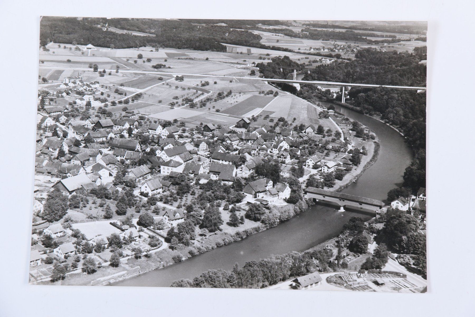 Cartoline postali: Flugaufnahme Kleinandelfingen – Usato da Hettlingen venduto da Scholi99