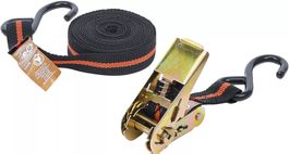 Knarren-Spannband mit 2 schweren Haken, 5 m x 24 mm