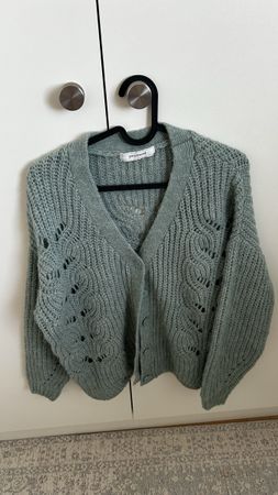 Strickjacke Promod, türkis, Strickmuster, Grösse S