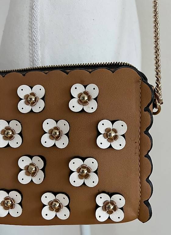 Borse da donna: Tasche gold/braun/weiss mit Blumen – Usato da Volketswil venduto da oli_l2zq 3
