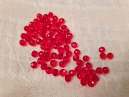Glasschliffperlen 6mm  125 stk Rot nr1