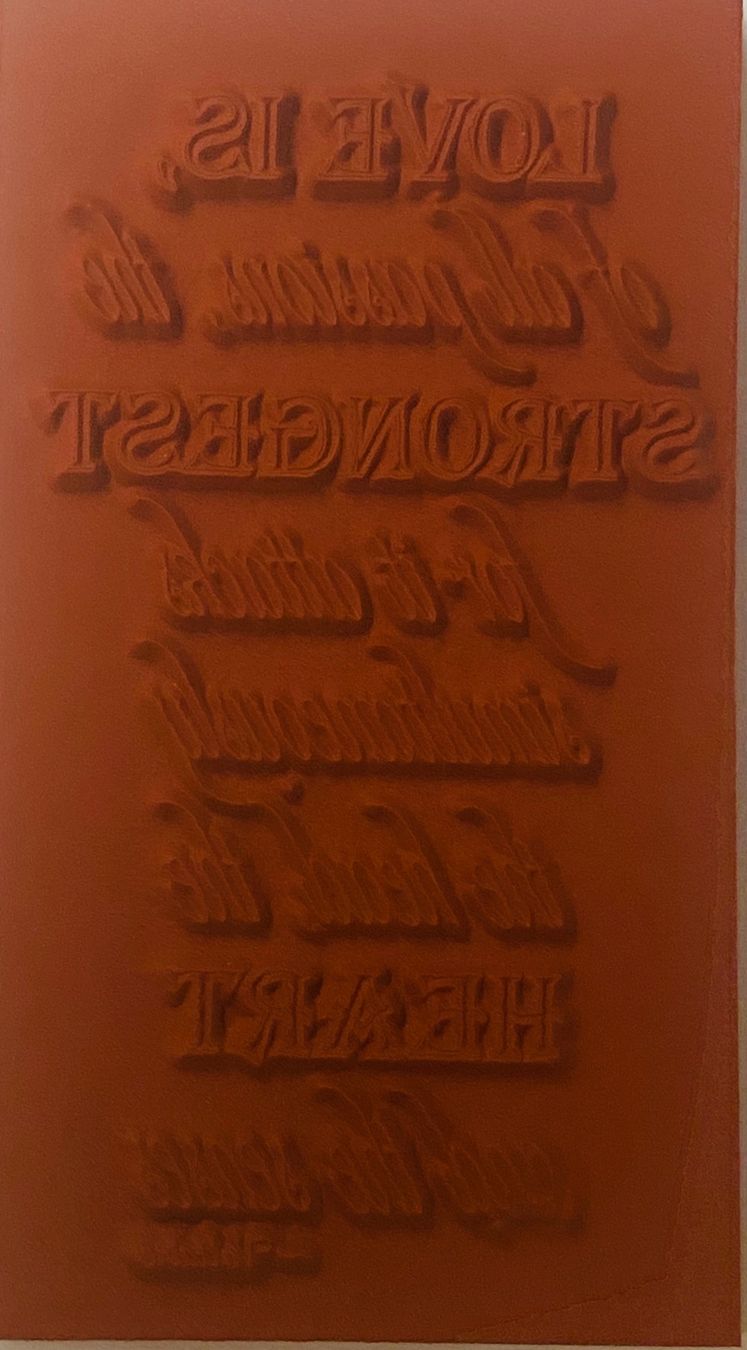 Timbri: Deep Red "Love is Strongest" Cling Rubber Stamp – Nuovo e nell'imballaggio originale da Wichtrach venduto da Mona1994 1