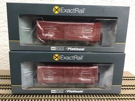 ExactRail HO Milwaukee Road Ribside Boxcar 2er Set!