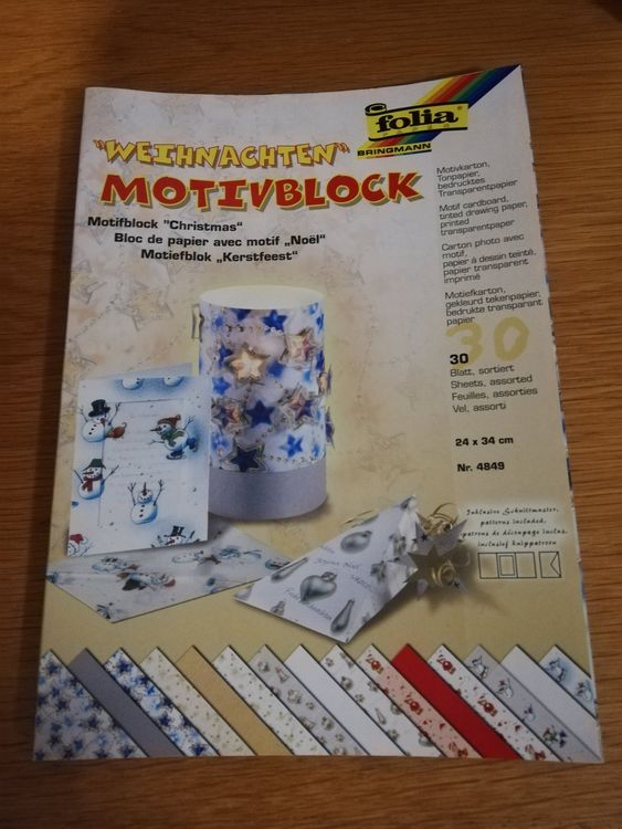 Folia Weihnachten Motivblock Bastelpapier Kaufen auf Ricardo