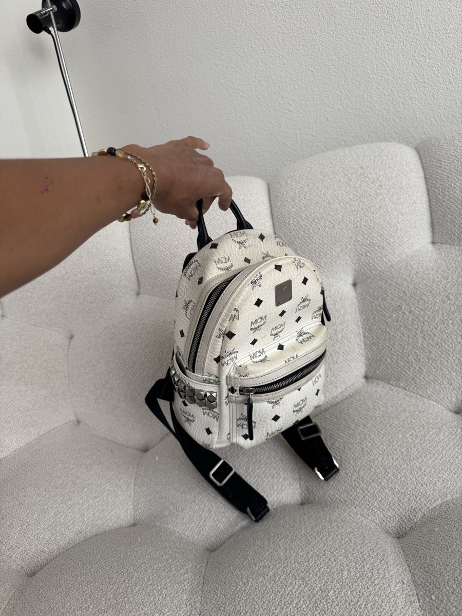Mcm Zaini: MCM Stark Rucksack Weiss (Small) – Usato da Zürich venduto da viv_q97j 1
