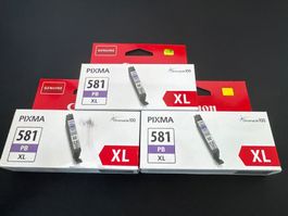 Canon Pixma 581 PB XL Druckerpatronen, 3 Stück, NEU! (53)