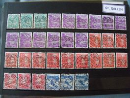 Alte St. Gallen Briefmarken Sammlung, Top Zustand!