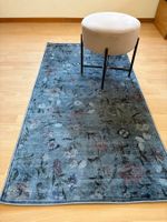 waschbarer  TEPPICH: Blumen & Schmetterlingen 100% neu